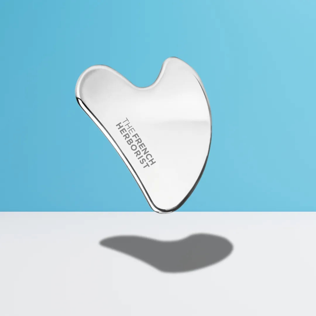 Gua Sha Lift Power en acier inoxydable – Massage visage anti-âge &amp; éclat naturel